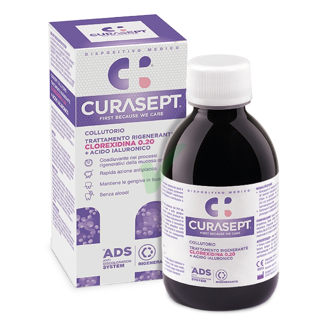 Curaden Curasept ADS Clorexidina 0,20% Acido Ialuronico Colluttorio 200 ml